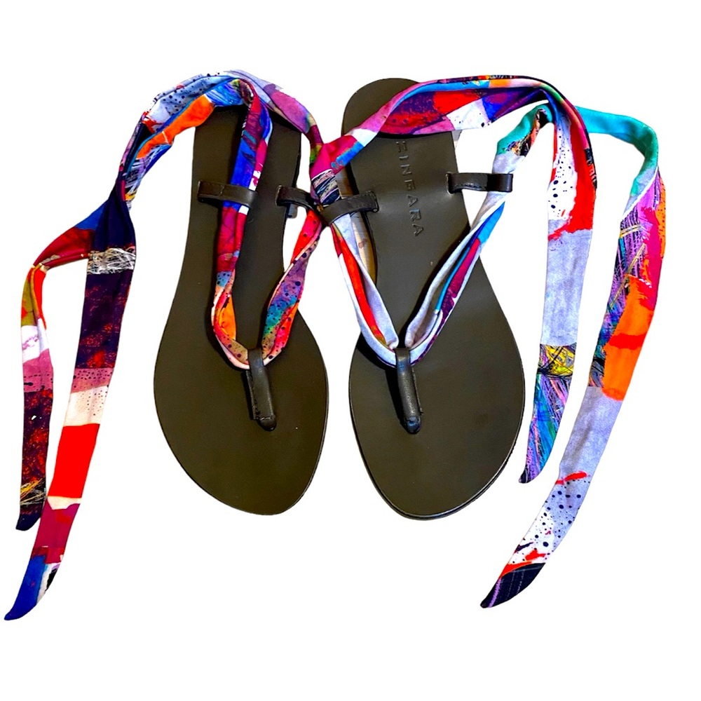 Strappy colorful Zíngara leather sandals